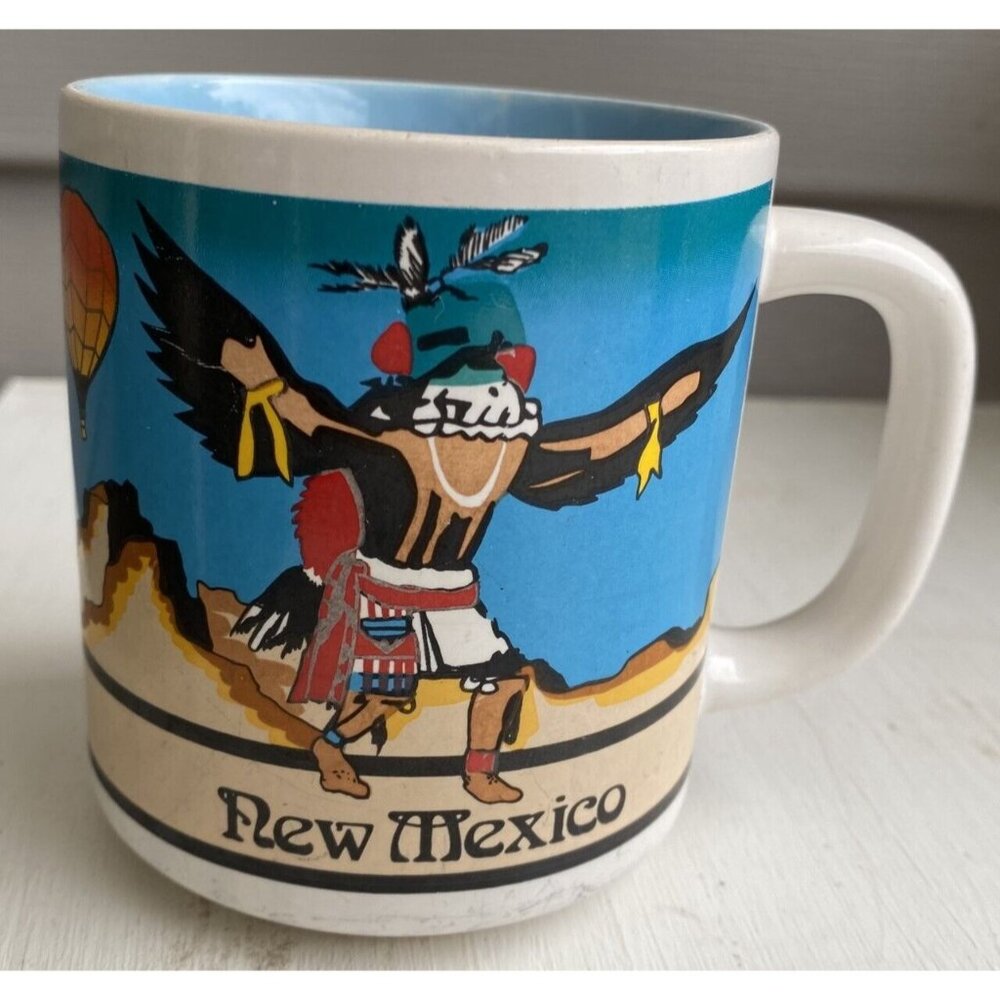 New Mexico Coffee Mug Souvenir Mug Blue Colorful